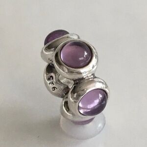 Pandora Retired Amethyst Cabochon Spacer Rare